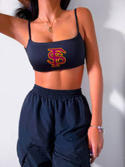 Custom Black Backless Top